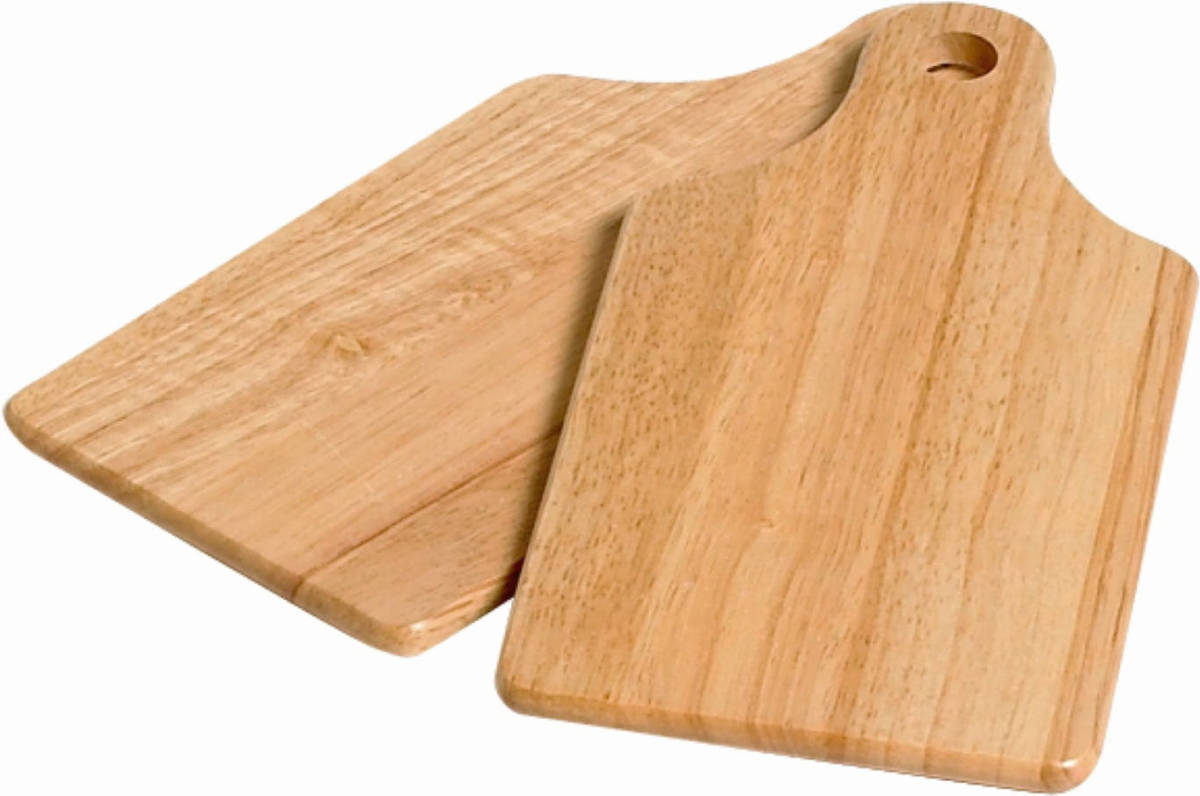 Cosy and Trendy Set Van 2x Stuks Snijplanken/serveerplanken/broodplanken Van Hout 28 X 14 Cm - Snijplanken