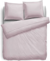Elegance Dekbedovertrek Uni Percal Katoen Met Bies - Roze 140x200/220cm