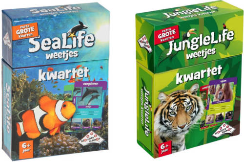 Identity Games Spellenbundel - Kwartet - 2 Stuks - Sealife Kwartet & Junglelife Kwartet