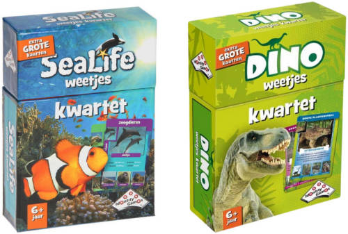 Identity Games Spellenbundel - Kwartet - 2 Stuks - Sealife Kwartet & Dino Kwartet