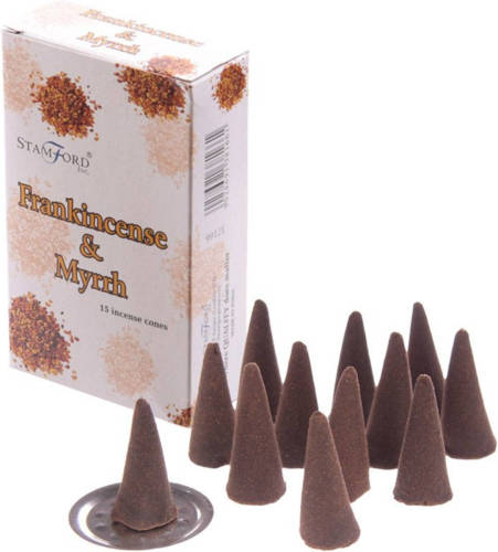 45x Stamford Wierook Kegeltjes Frankincense & Mirre Geur - Wierookstokjes