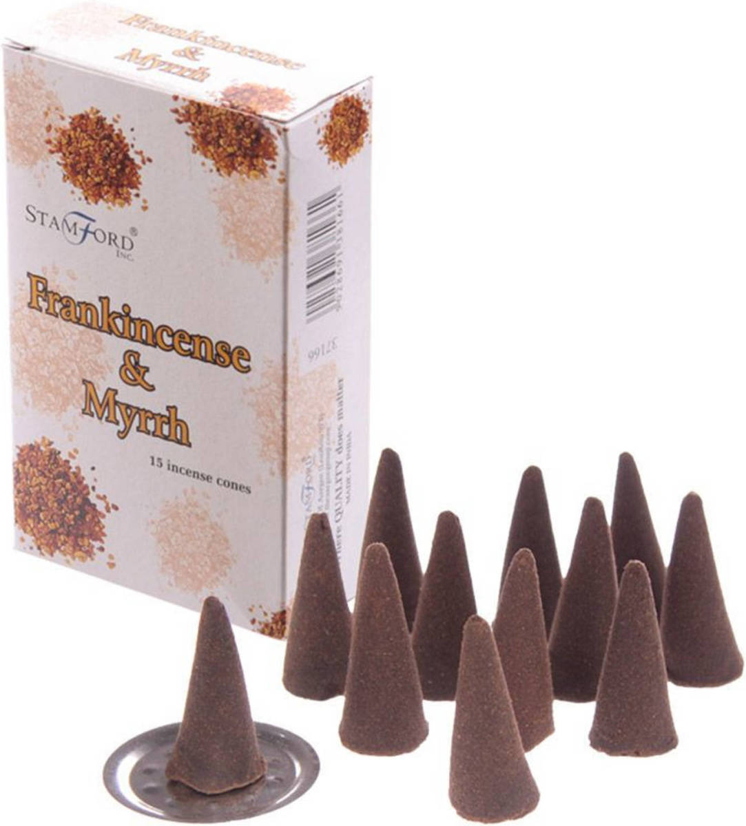 15x Stamford Wierook Kegeltjes Frankincense & Mirre Geur - Wierookstokjes