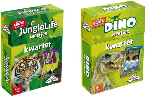 Identity Games Spellenbundel - Kwartet - 2 Stuks - Sealife Junglelife Kwartet & Dino Kwartet