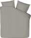 Presence Satijnstreep - Grijs 2-persoons (200 x 240 cm + 2 kussenslopen) Dekbedovertrek