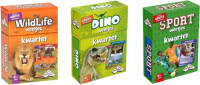 Identity Games Spellenbundel - Kwartet - 3 Stuks - Wildlife Kwartet & Dino Kwartet & Sport Weetjes Kwartet