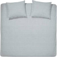 Cinderella Lyn Dekbedovertrek - 2-persoons (200x200/220 Cm + 2 Slopen) - Katoen - Light Grey