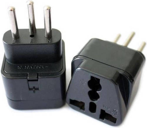 United Entertainment Reisstekker Travel 250 V Zwart 6 X 3,6 Cm