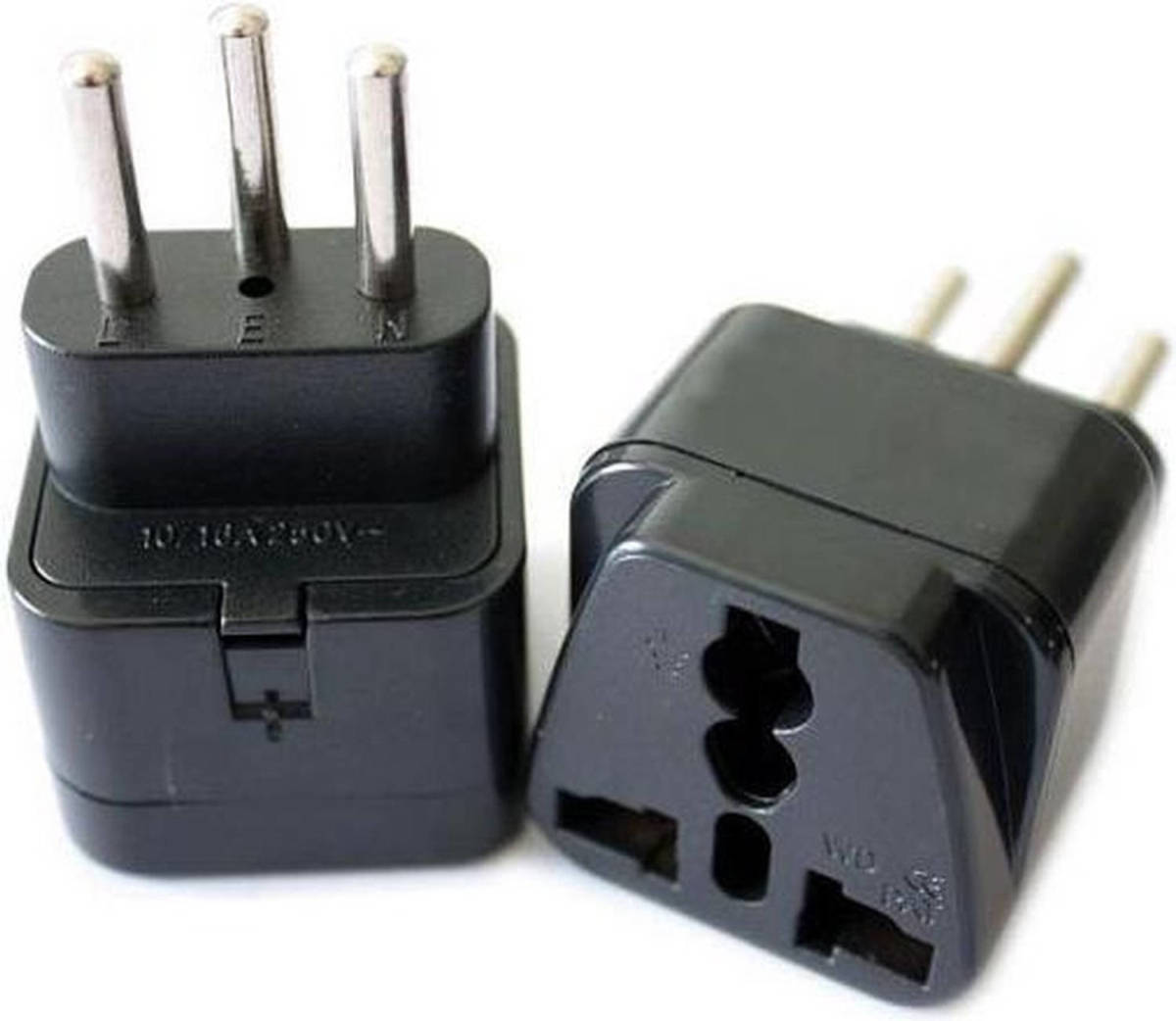 United Entertainment Reisstekker Travel 250 V Zwart 6 X 3,6 Cm
