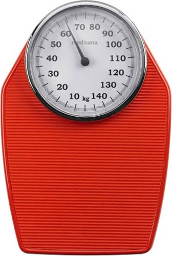 Medisana Ps 100 Analoge Weegschaal Rood Retrolook