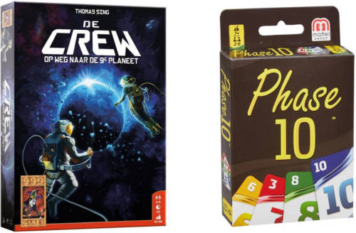 999 Games Spellenbundel - Kaartspellen - 2 Stuks - De Crew & Phase 10