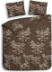 Heckett & Lane Flanel Dekbedovertrek Charlotte - Chocolate - Lits-jumeaux 240x200/220 Cm