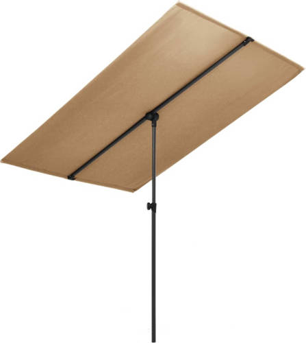 VidaXL Parasol Met Aluminium Paal 180x130 Cm Taupe