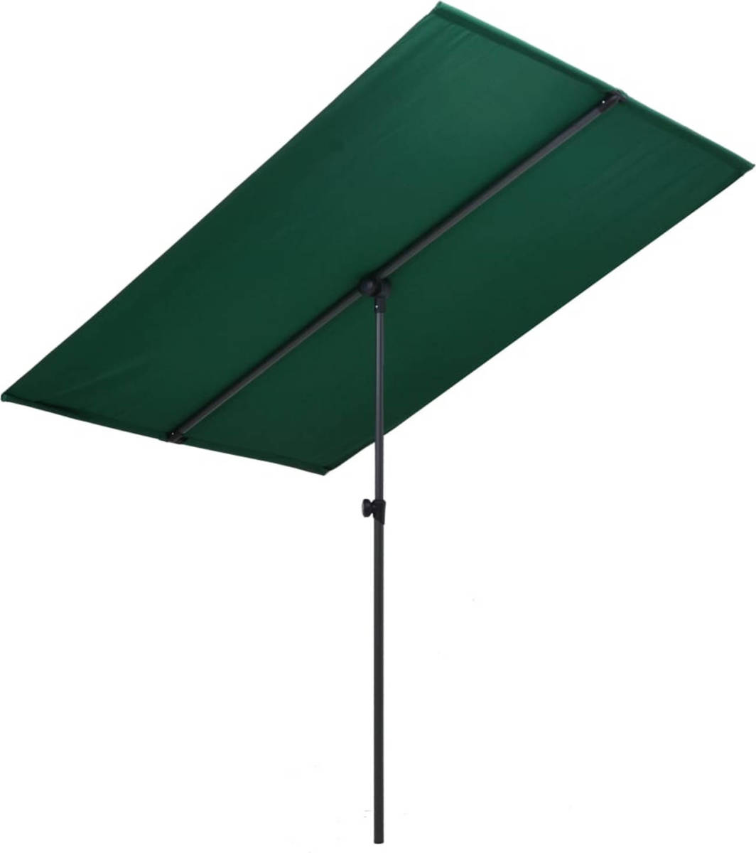 VidaXL Parasol Met Aluminium Paal 180x130 Cm Groen