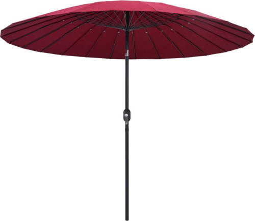 VidaXL Parasol Met Aluminium Paal 270 Cm Bordeauxrood