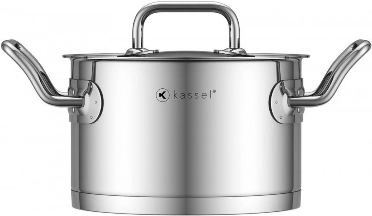 Kassel Pro Chef 93033 - Kookpan Met Deksel - 16 X 10 Cm - 2 Liter