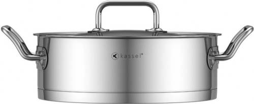 Kassel Top Chef 93037 - Lage Kookpan - 24 Cm- Rvs - 3.6 Liter