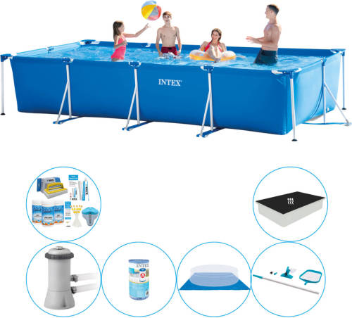 Intex Frame Pool Rechthoekig 450x220x84 Cm - Zwembad Combinatie Deal