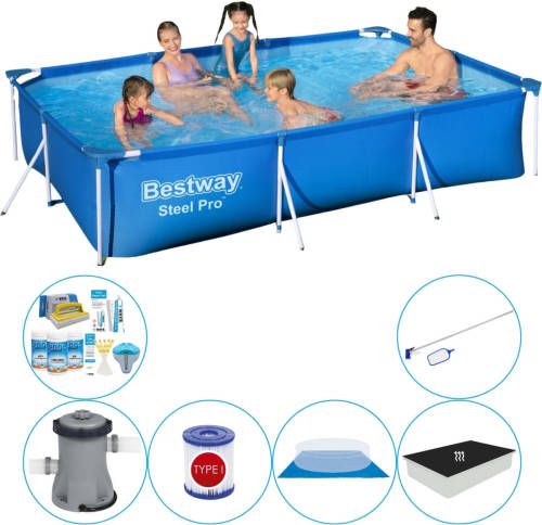 Bestway Steel Pro Rechthoekig 300x201x66 Cm - Zwembad Combinatie Set