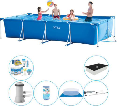 Intex Frame Pool Rechthoekig 450x220x84 Cm - Zwembad Combinatie Pakket