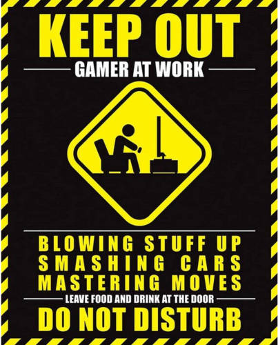 Pyramid Gamer At Work Do Not Disturb Poster 40x50cm