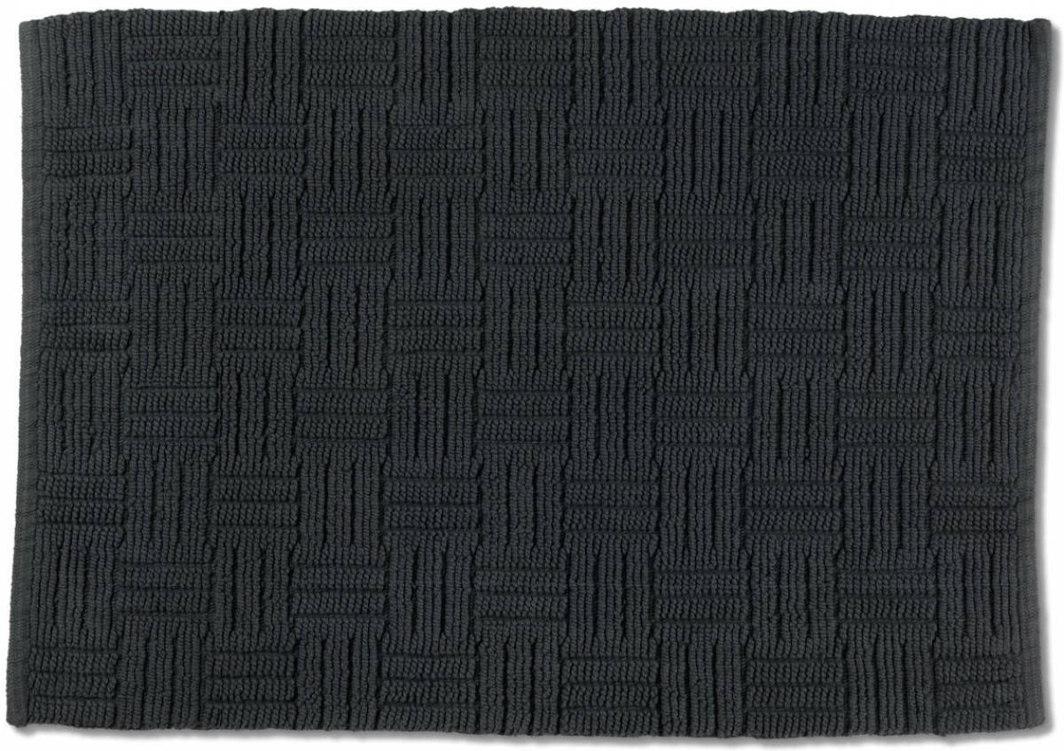 Kela Badmat Leana 80 X 50 Cm Katoen Donkergrijs