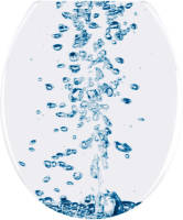 Wenko Wc-bril Soda 37,5 X 45 Cm Duroplast Wit/blauw