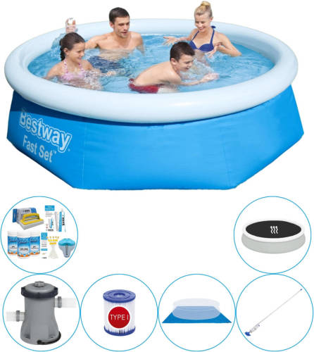 Bestway Fast Set Rond 244x66 Cm - Zwembad Combinatie Pakket