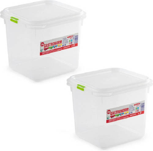 Forte Plastics 3x Diepvries Vershoudbakje Met Stevige Deksel 2.6 Liter 16 X 17,8 X 16 Cm - Vershoudbakjes