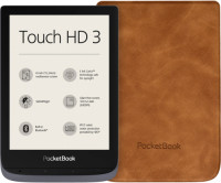 PocketBook Touch HD 3 Grijs + PocketBook Shell Book Case Bruin