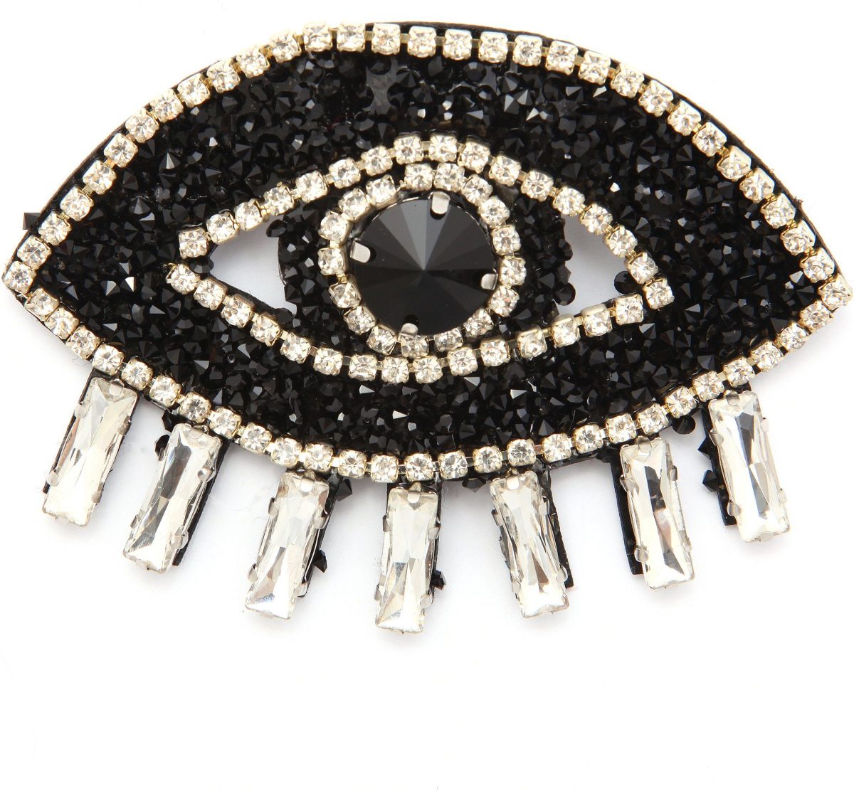 J.Jayz Broche Oog, fonkelend design met glassteentjes