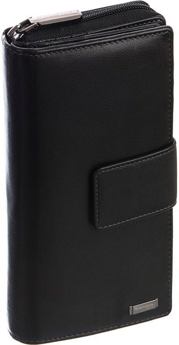 GreenLand Nature Portemonnee Black Nappa met rfid-bescherming