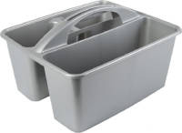 Hega Hogar Grijze Opbergbox/opbergdoos Mand Met Handvat 6 Liter Kunststof - Opbergbox