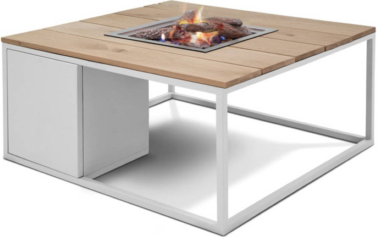 Cosi Loft 100 White Frame Teak Top