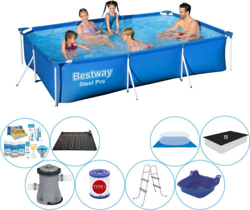 Bestway Steel Pro Rechthoekig 300x201x66 Cm - Deluxe Zwembad Set