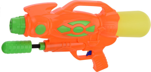 Merkloos 1x Waterpistool/waterpistolen 47 cm oranje met pomp