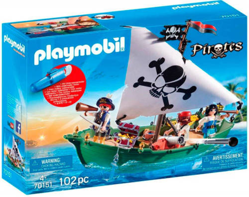 PLAYMOBIL Pirates Piratenschuit met onderwatermotor
