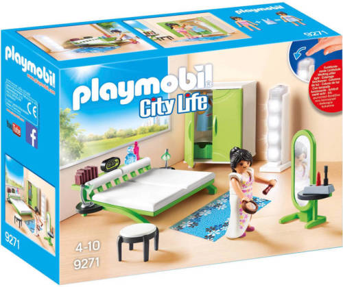 PLAYMOBIL City Life slaapkamer met make-up tafel