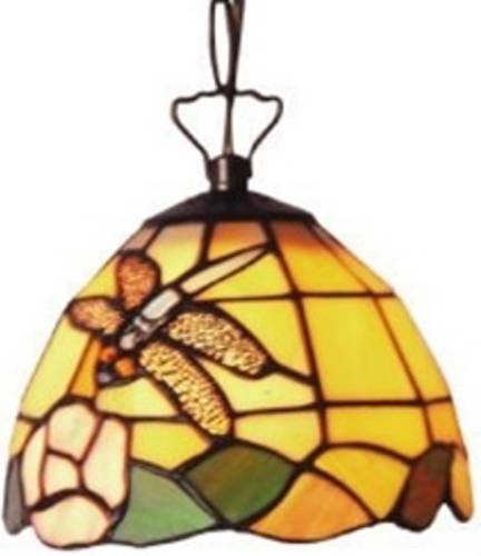 Artistar Decoratieve hanglamp LIBELLE in Tiffany-stijl