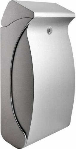 Burgwächter Compacte kunststof brievenbus Swing, zilver
