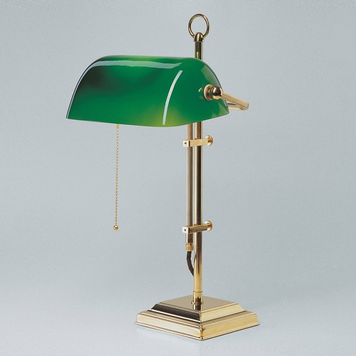 Berliner Messinglamp Bankierslamp GITA van gepolijst messing