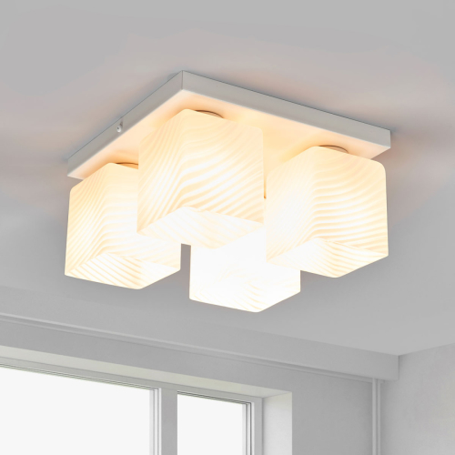 EULUNA Witte plafondlamp Vega - met vier lampen