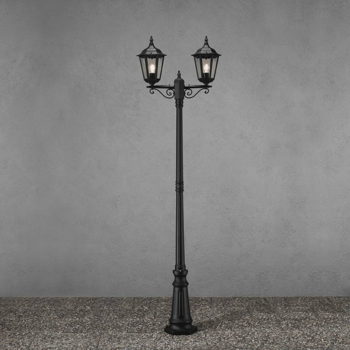 Konstmide Mastlamp Firenze, 2-lamps, zwart