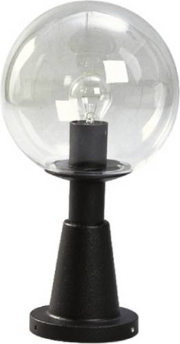 Albert Leuchten Sokkellamp zwart met kristalglas