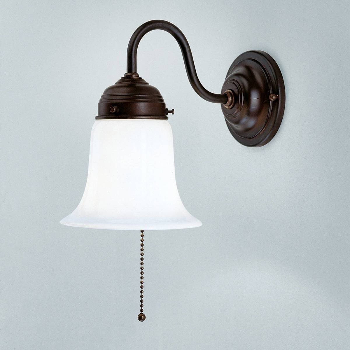 Berliner Messinglamp Wandlamp Sibille met aangebracht antiek