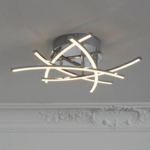 Fischer & Honsel LED plafondlamp Cross tunable white, 5 lamp, chr
