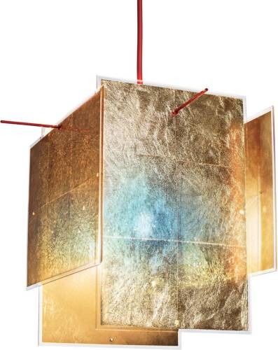 Ingo Maurer Gouden design hanglamp 24 Karat Blau 450 cm