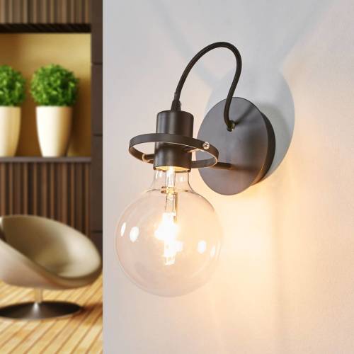 Ideallux Design-wandlamp Radio in zwart