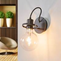 Ideallux Design-wandlamp Radio in zwart