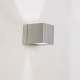 Milan Wandlamp Dau in kubusvorm up-down, aluminium