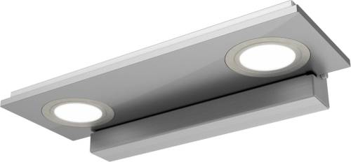 Evotec 2-lichts LED-wandlamp Pano, metallic